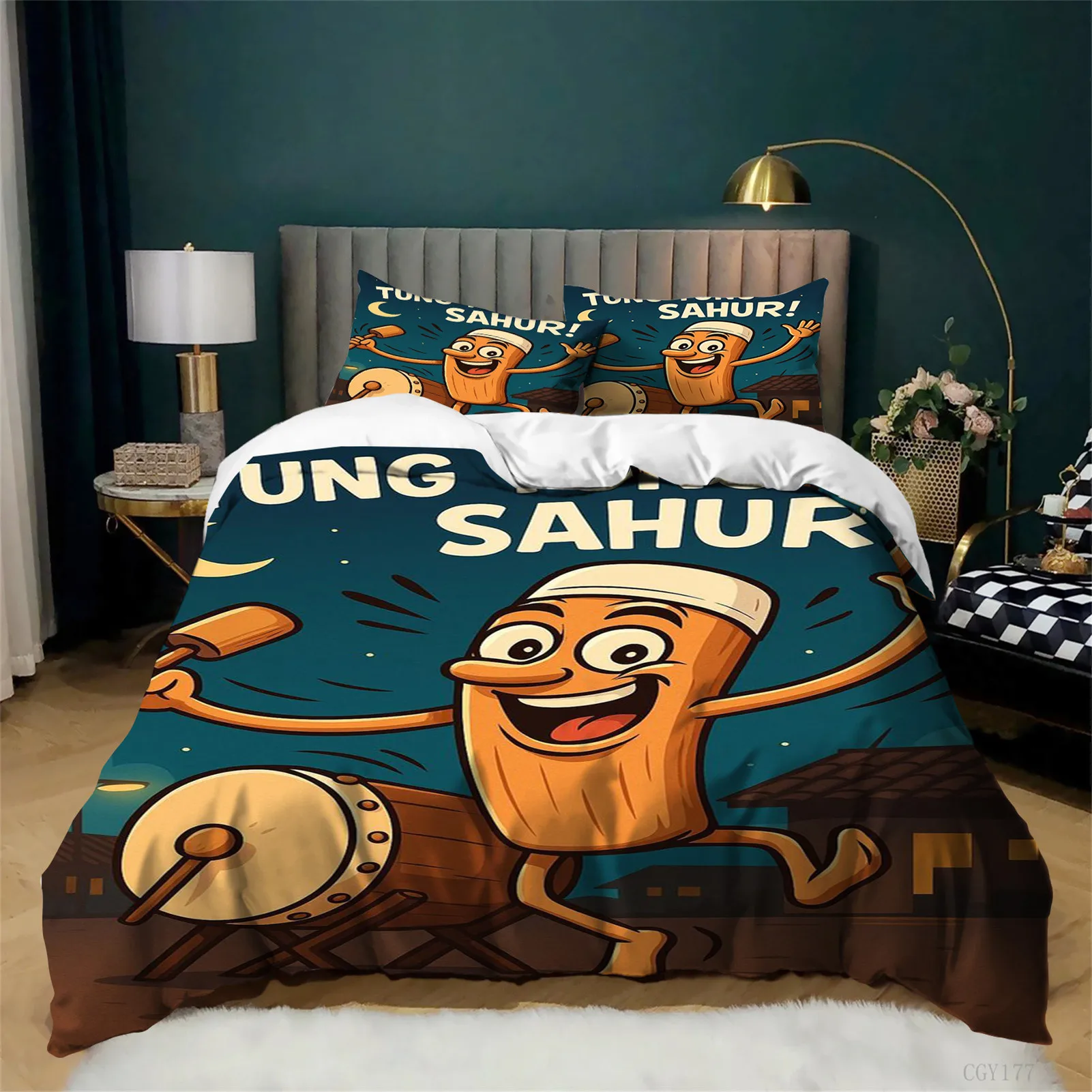Tra-lalero Tralala Bedding Set 3 Pieces Tu-ng Tung Tung Sahur Duvet Cover Set Ultra Soft Quilt Covers with 2 Pillow Shams
Tra-lalero Tralala Bedding Set 3 Pieces Tu-ng Tung Tung Sahur Duvet Cover Set Ultra Soft Quilt Covers with 2 Pillow Shams