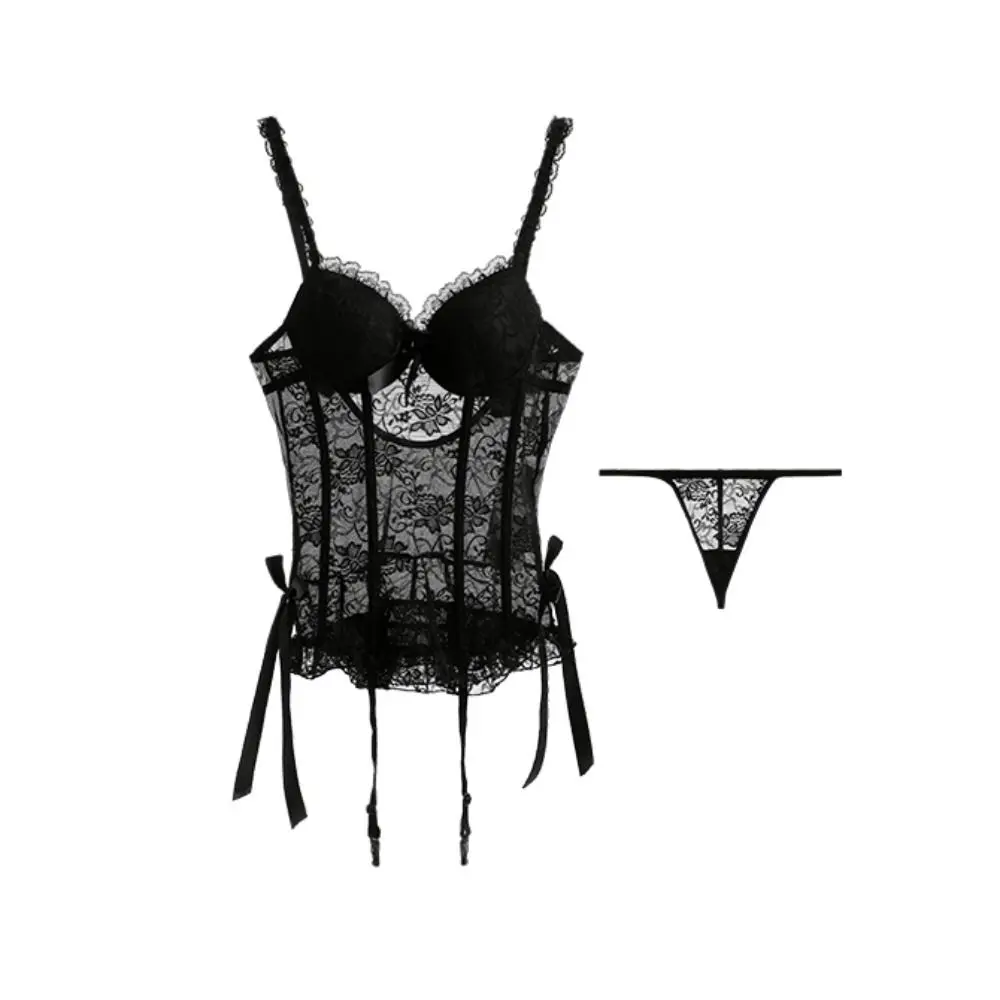 Elegant Bow Lace Nightgown Mesh Transparent Women Lingerie Sleeveless Nightwear Lace Sling Nightdress Spring Summer
Elegant Bow Lace Nightgown Mesh Transparent Women Lingerie Sleeveless Nightwear Lace Sling Nightdress Spring Summer