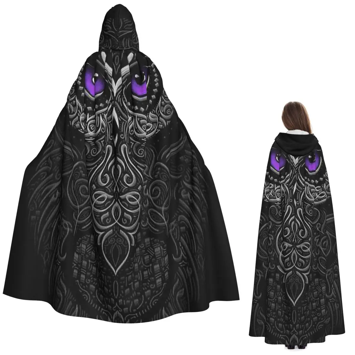 Owl Design Long Hooded Cloak Witch Medieval Costume Cosplay Cape HalloweenCoat Adult Unisex
Owl Design Long Hooded Cloak Witch Medieval Costume Cosplay Cape HalloweenCoat Adult Unisex