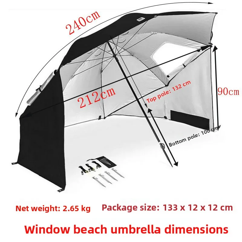 Portable Beach Tent Umbrella Multi-Functional Outdoor Sports Sunade Canopy with Window Fiing Umbrella Home Daily Use
Portable Beach Tent Umbrella Multi-Functional Outdoor Sports Sunade Canopy with Window Fiing Umbrella Home Daily Use