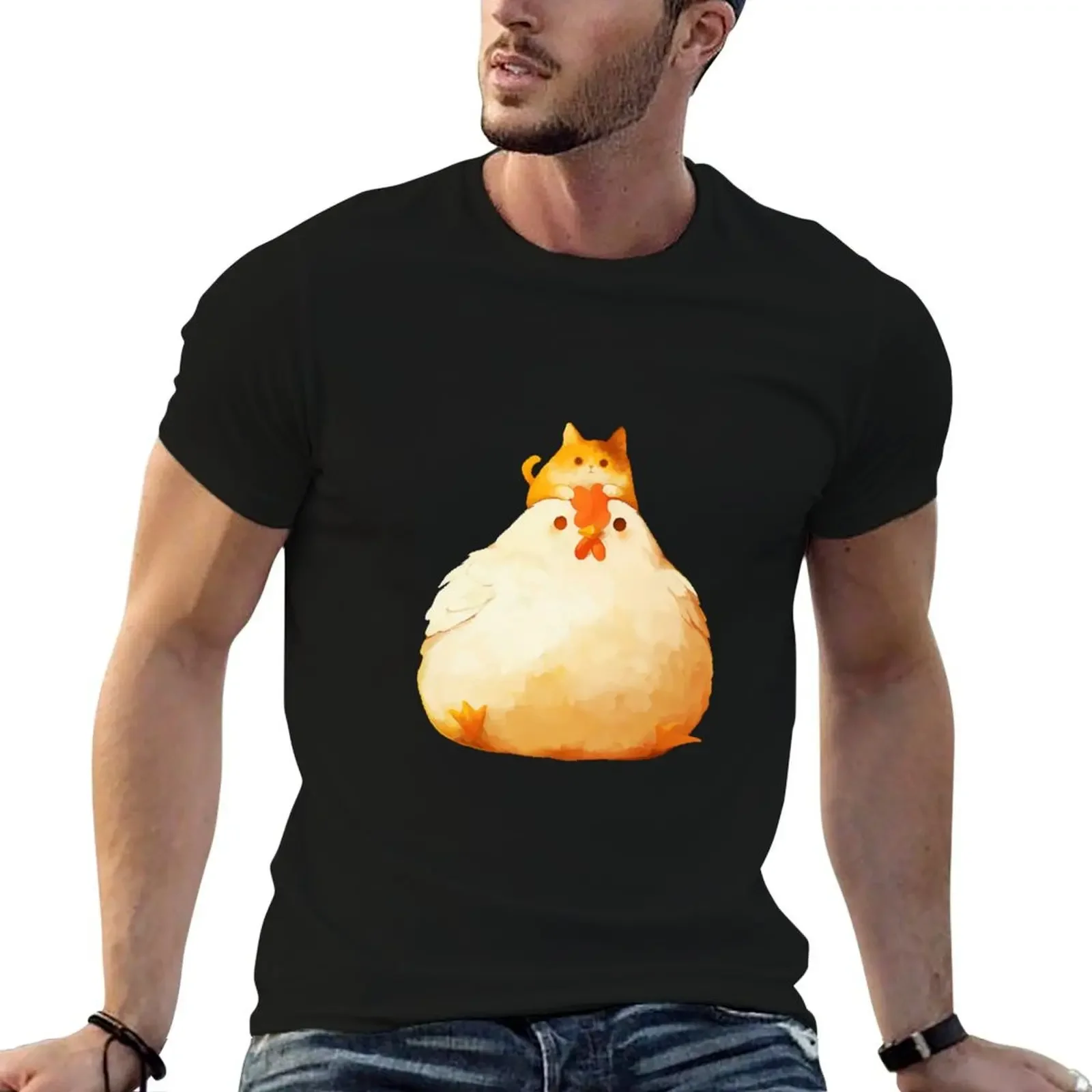 Cat on Chicken Cartoon T-Shirt summer tops Anime t-shirt shirts graphic tee street wear vintage t shirt men
Cat on Chicken Cartoon T-Shirt summer tops Anime t-shirt shirts graphic tee street wear vintage t shirt men