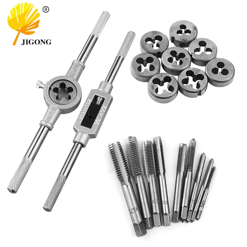 Multi-specification tap die combination set, hand metric tapping wrench winch rack, wholesale hardware tools
Multi-specification tap die combination set, hand metric tapping wrench winch rack, wholesale hardware tools