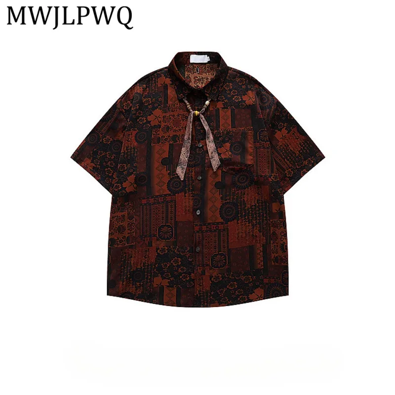 MWJLPWQ Vintage Paisley Patchwork Print Short Sleeve Shirt Men Loose Fit Casual Streetwear Retro Button Down Ethnic Blouse 15917
MWJLPWQ Vintage Paisley Patchwork Print Short Sleeve Shirt Men Loose Fit Casual Streetwear Retro Button Down Ethnic Blouse 15917