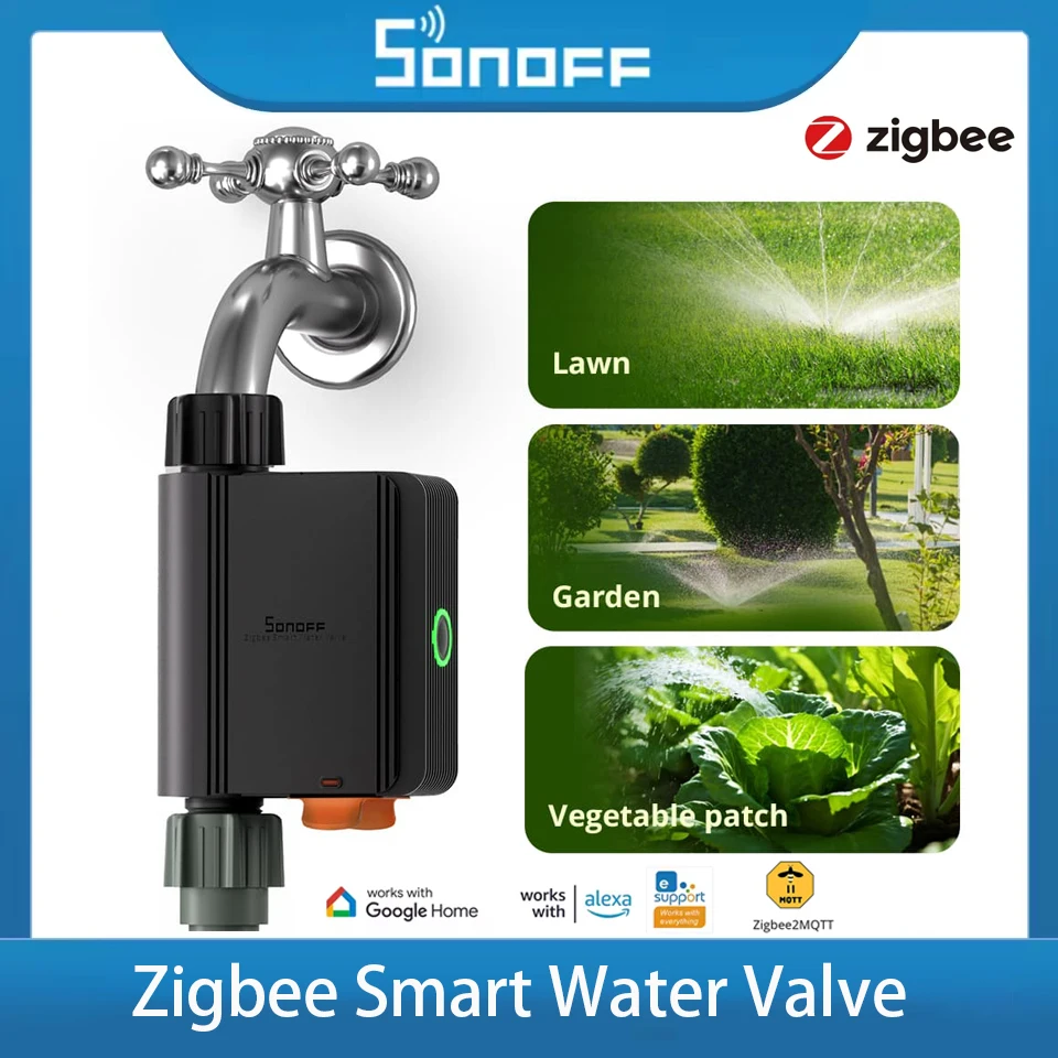 SONOFF SWV Zigbee 3.0 Умный водяной клапан IP55 Автоматическая ирригационная система Настройка времени Smart eWeLink Living с Alexa Google
SONOFF SWV Zigbee 3.0 Умный водяной клапан IP55 Автоматическая ирригационная система Настройка времени Smart eWeLink Living с Alexa Google