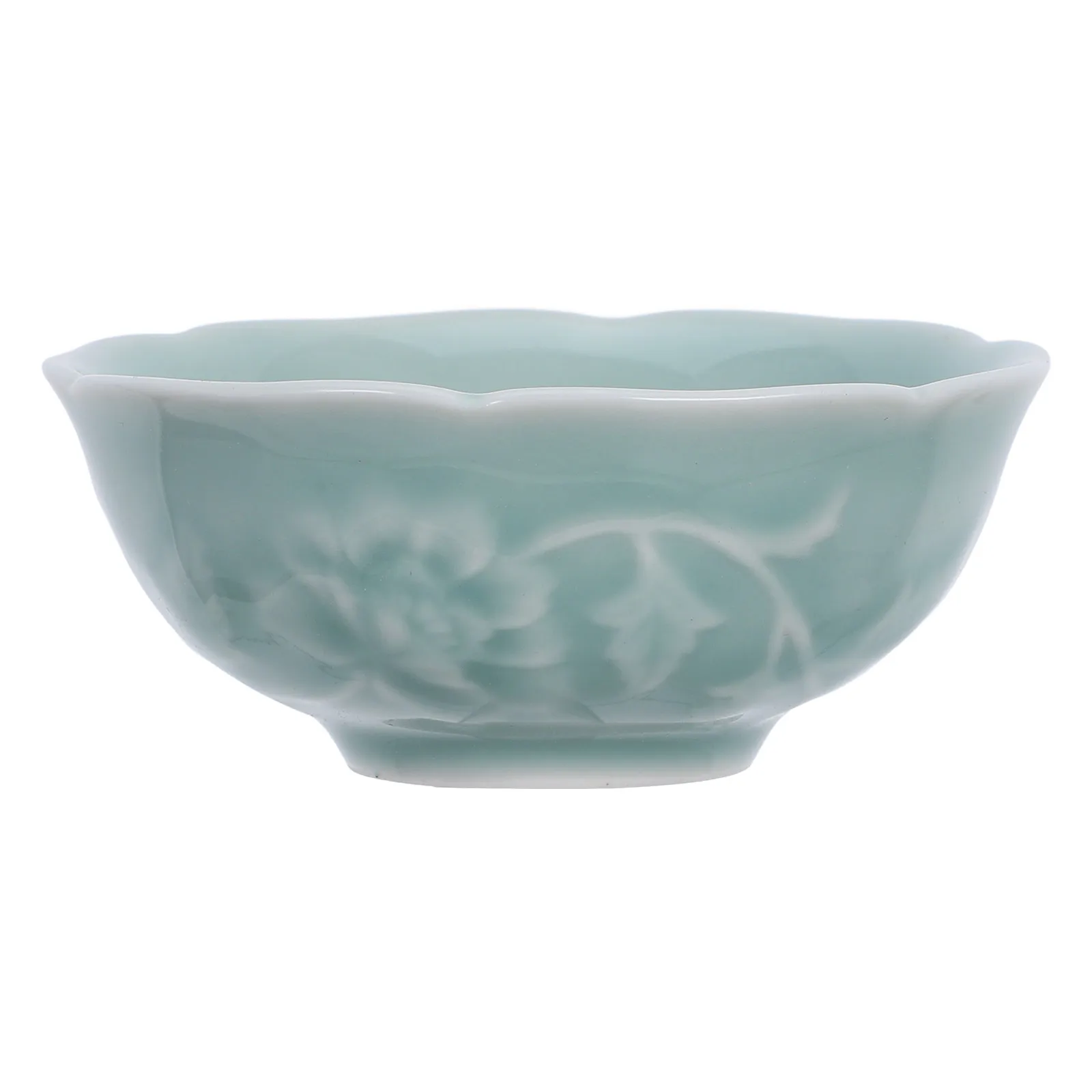 Embossed Celadon Tea Bowl Porcelain Color Change Tableware Classic Chinese Style for Tea Soup Cereal Gift Plant Embossed Bowl 
Embossed Celadon Tea Bowl Porcelain Color Change Tableware Classic Chinese Style for Tea Soup Cereal Gift Plant Embossed Bowl