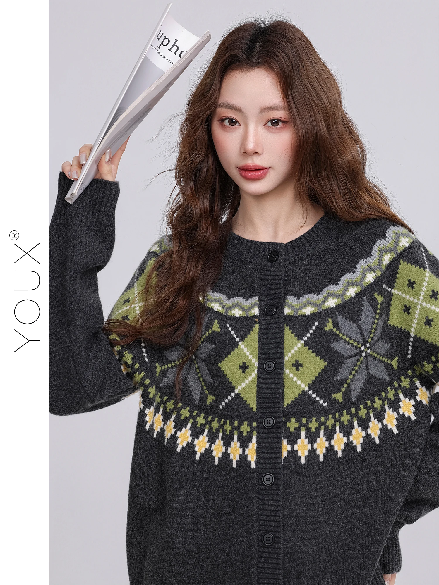 Yuxiang Grey Island New Arrival Knitted Cardigan Soft Comfortable Korean Style Loose Fit Long Sleeve round Neck Spring 2026
Yuxiang Grey Island New Arrival Knitted Cardigan Soft Comfortable Korean Style Loose Fit Long Sleeve round Neck Spring 2026