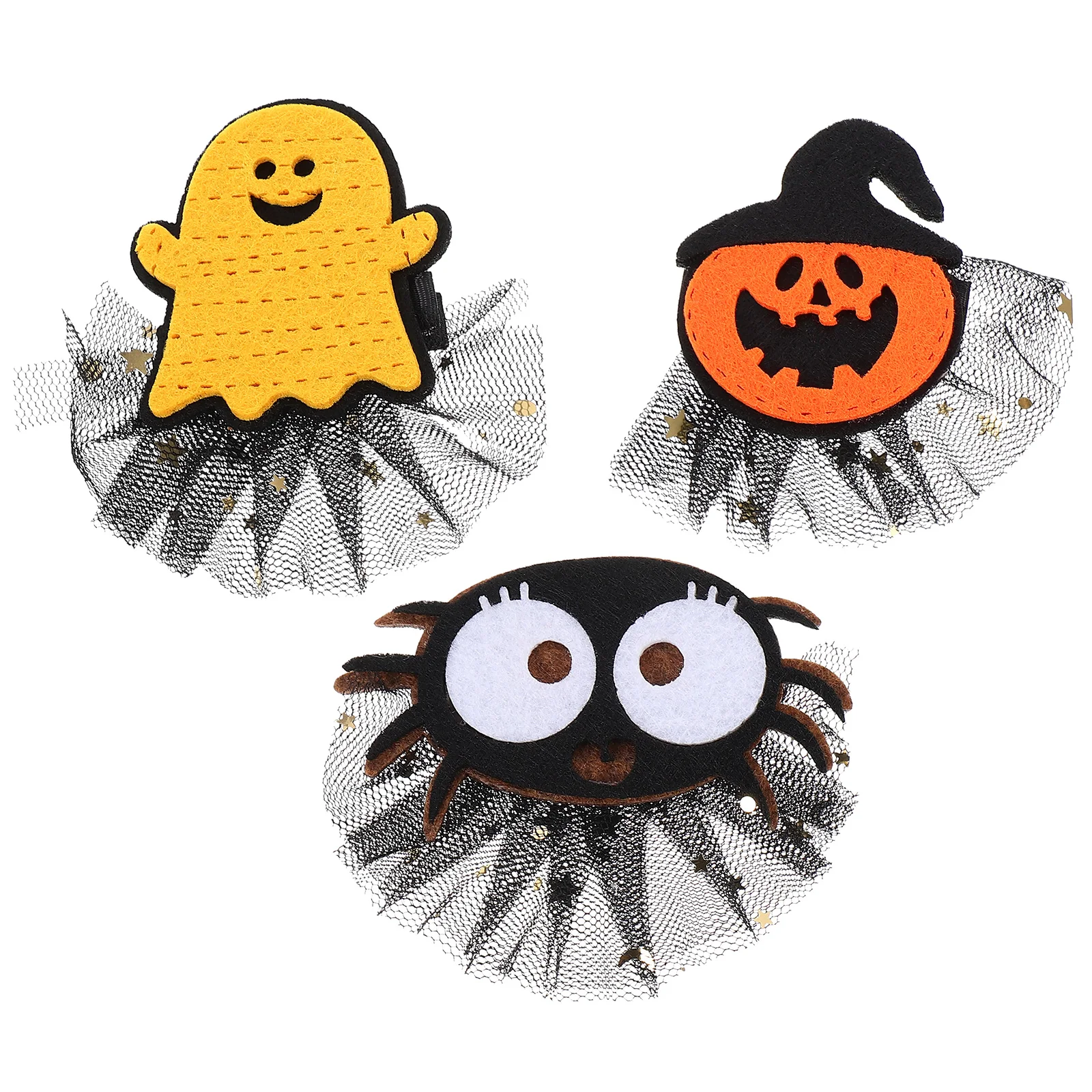 3 Pcs Pumpkin Spider Ghost Hairpin Funny Clips Women Accessories for Girls Headdress Halloween Hairpins Non-woven Fabric Miss
3 Pcs Pumpkin Spider Ghost Hairpin Funny Clips Women Accessories for Girls Headdress Halloween Hairpins Non-woven Fabric Miss