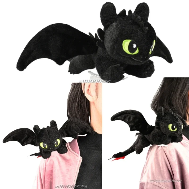 Potdemiel Original Night Fury Black Dragon Plushies Stay on the Shoulder How to Train Your Dragon Plush Toy Animal Birthday Gift
Potdemiel Original Night Fury Black Dragon Plushies Stay on the Shoulder How to Train Your Dragon Plush Toy Animal Birthday Gift