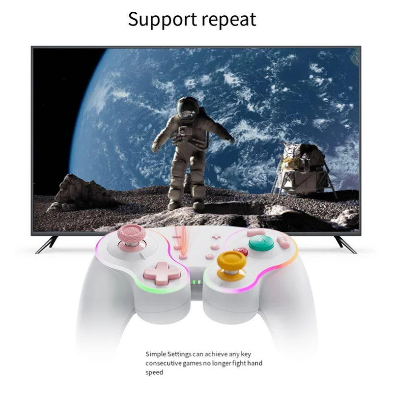 ABKI-Wireless Charging Retro Gamepad Retro RGB Multicolor Light Wireless Gamepad Withfast Charging Dockenhanced Grip C
ABKI-Wireless Charging Retro Gamepad Retro RGB Multicolor Light Wireless Gamepad Withfast Charging Dockenhanced Grip C