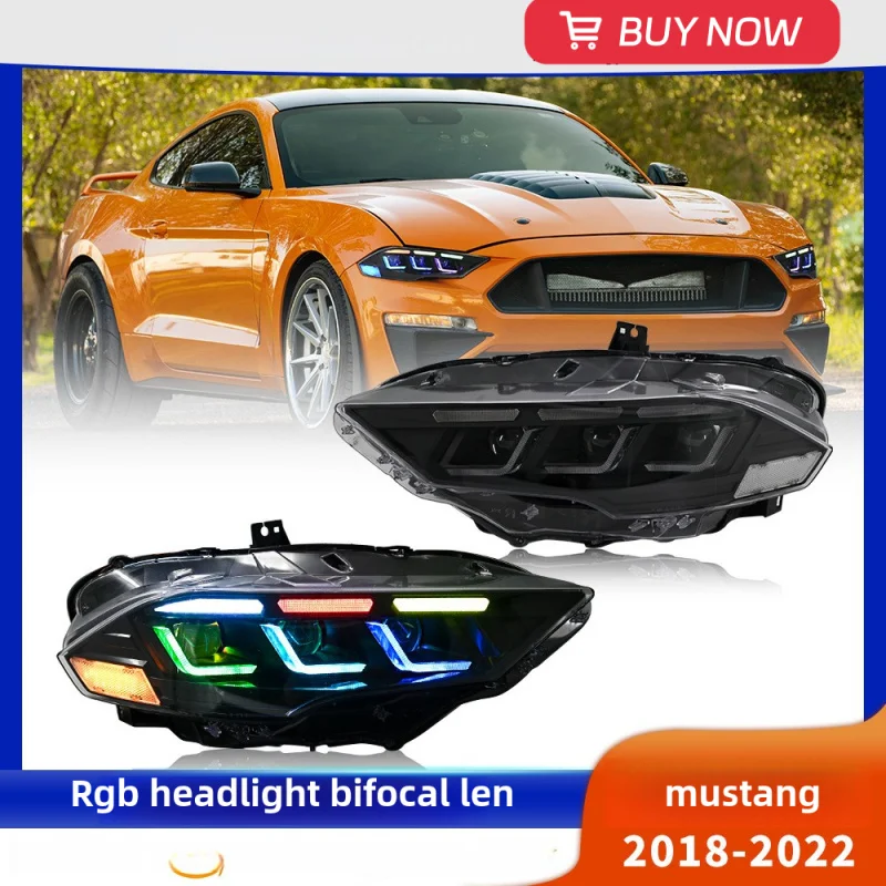 For Ford mustang 2018-2022 Modification RGB Mode Headlight Assembly LED Car Headlight
For Ford mustang 2018-2022 Modification RGB Mode Headlight Assembly LED Car Headlight