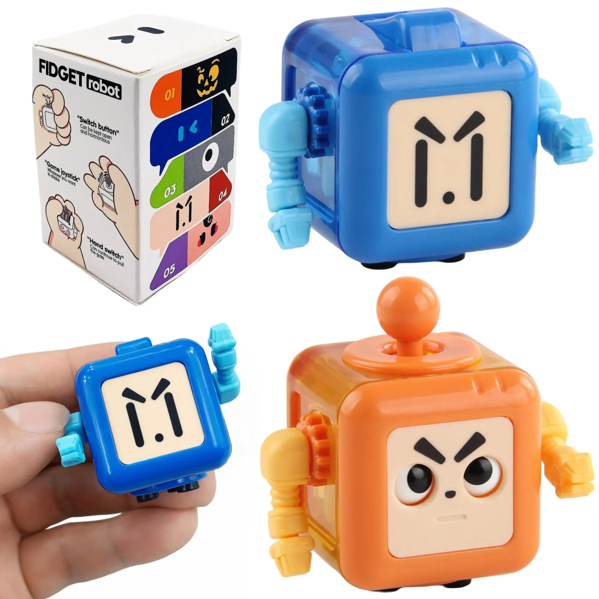 Kids Stress Relief Robots Fidget Toys Magic Cube Anti-stress Killing Time Cool Fidget Block Hand-Held for Adults Autism Gifts
Kids Stress Relief Robots Fidget Toys Magic Cube Anti-stress Killing Time Cool Fidget Block Hand-Held for Adults Autism Gifts