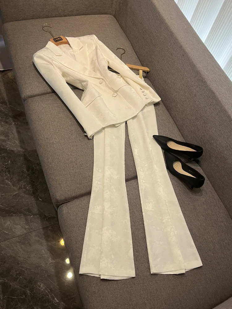 Ele Double-Breasted Floral Embroidery European Sle Suit Two-Piece Set Women's Faion Long Coat Jaet And Pants Ensemble
Ele Double-Breasted Floral Embroidery European Sle Suit Two-Piece Set Women's Faion Long Coat Jaet And Pants Ensemble