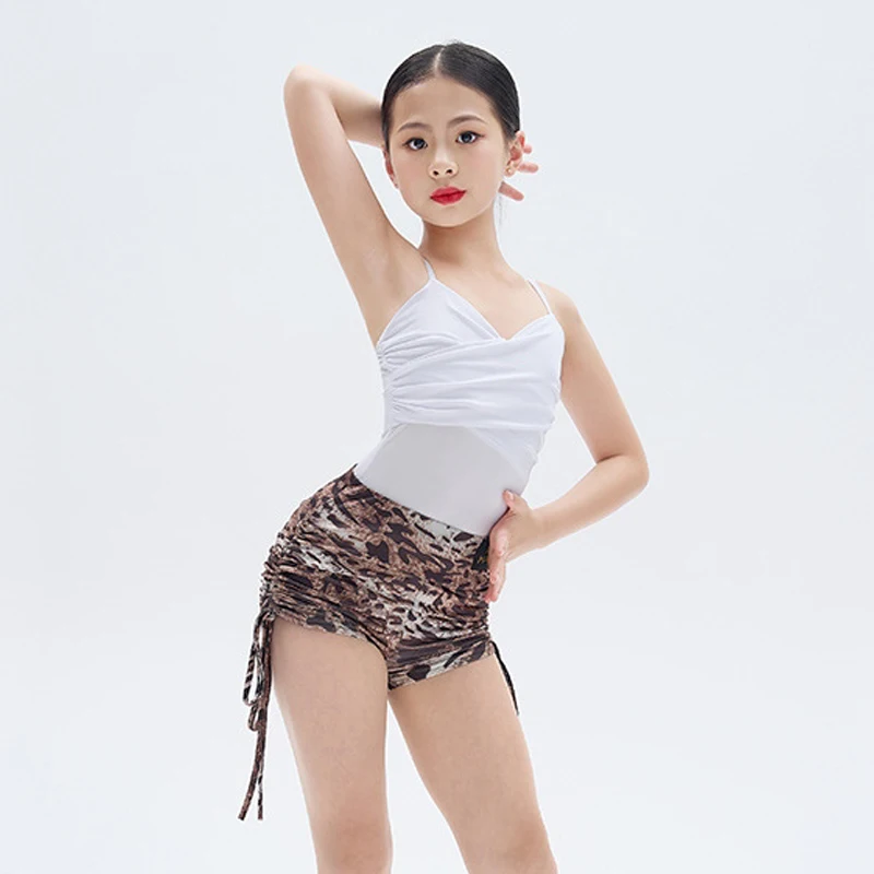 New Kid's Latin Dance Training Shorts Girls' High Waist Dance Costume Modern Dance Practice Leopard Pattern Shorts XH388
New Kid's Latin Dance Training Shorts Girls' High Waist Dance Costume Modern Dance Practice Leopard Pattern Shorts XH388
