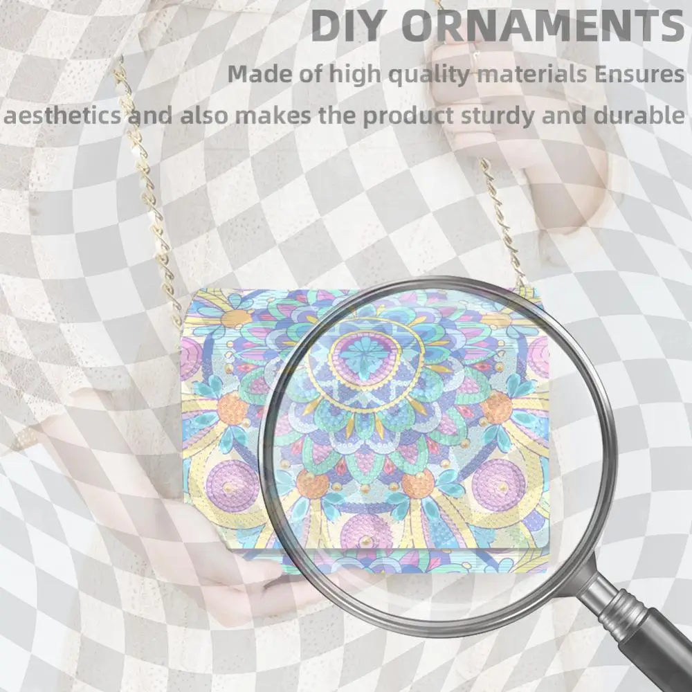 DIY Mandala Diamond Art Wooden Pouch with Chain 5D Diamond Painting Purse (G)
DIY Mandala Diamond Art Wooden Pouch with Chain 5D Diamond Painting Purse (G)