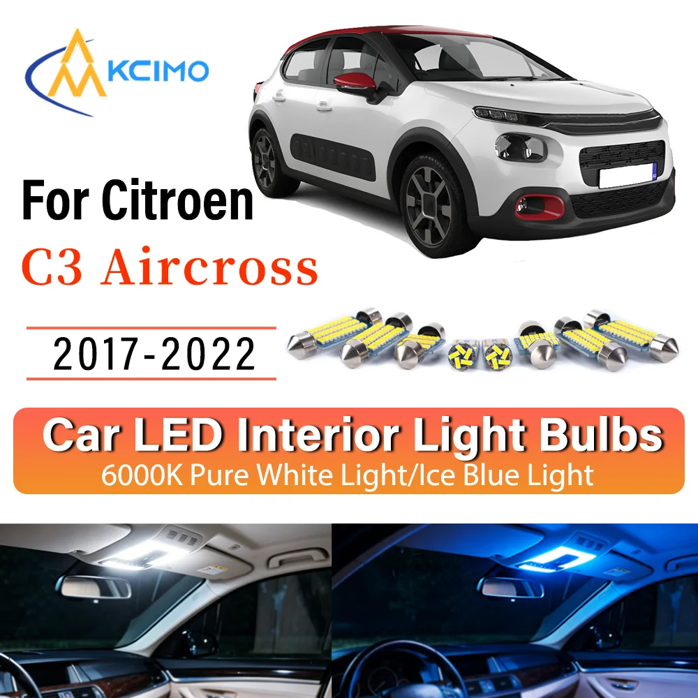 Interior Lighting Kit For Citroen C3 Aircross 2017-2022 LED Bulbs for Dome Map Door Trunk License Plate Light
Interior Lighting Kit For Citroen C3 Aircross 2017-2022 LED Bulbs for Dome Map Door Trunk License Plate Light