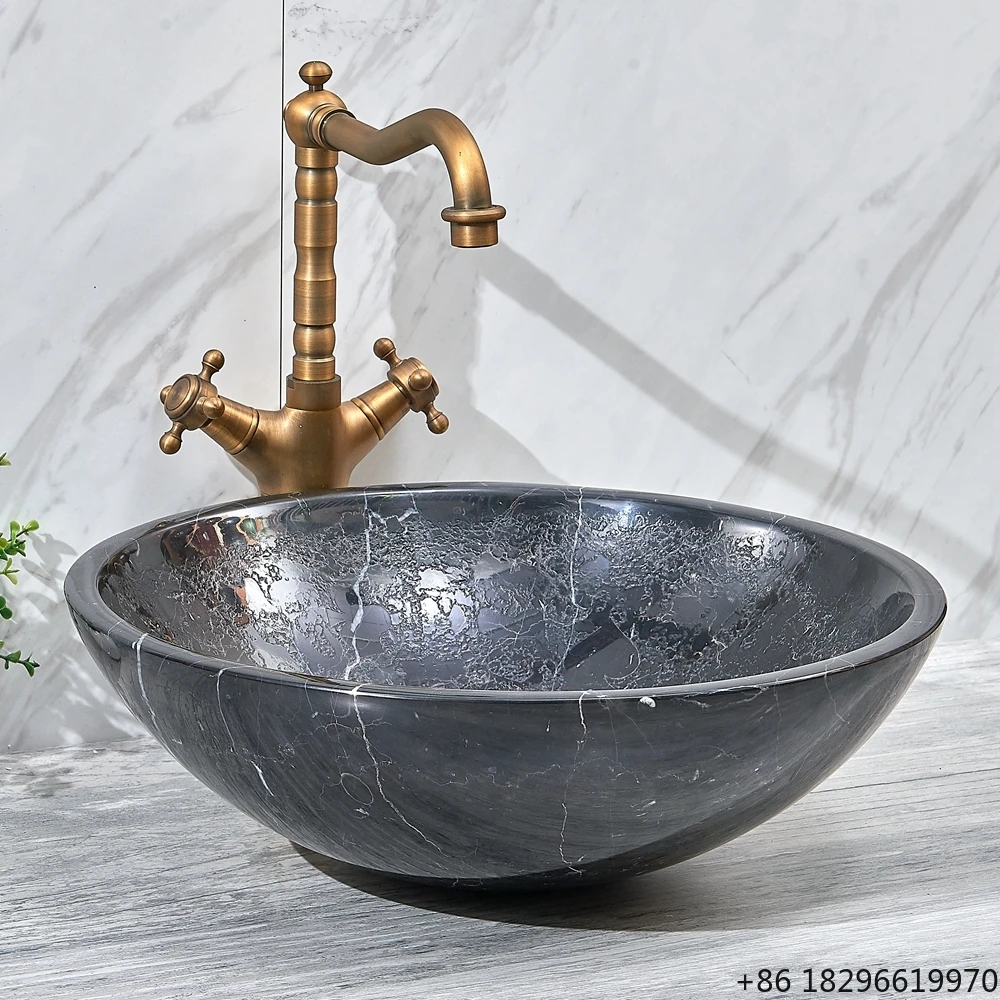 Black Polished Natural Stone Marble Single Bowl Bathroom Sink for Hotel Villa Toilet
Black Polished Natural Stone Marble Single Bowl Bathroom Sink for Hotel Villa Toilet