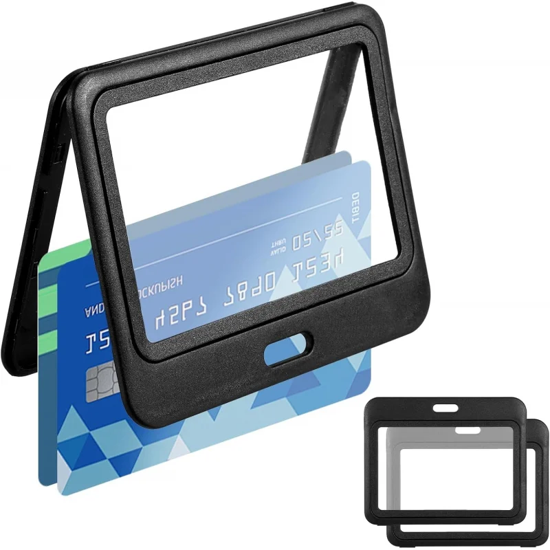 3 Pack Horizontal Id Badge Holder, Double-Sided Transparent Windows Horizontal Hard Black Plastic Case Waterproof Card Holder,
3 Pack Horizontal Id Badge Holder, Double-Sided Transparent Windows Horizontal Hard Black Plastic Case Waterproof Card Holder,