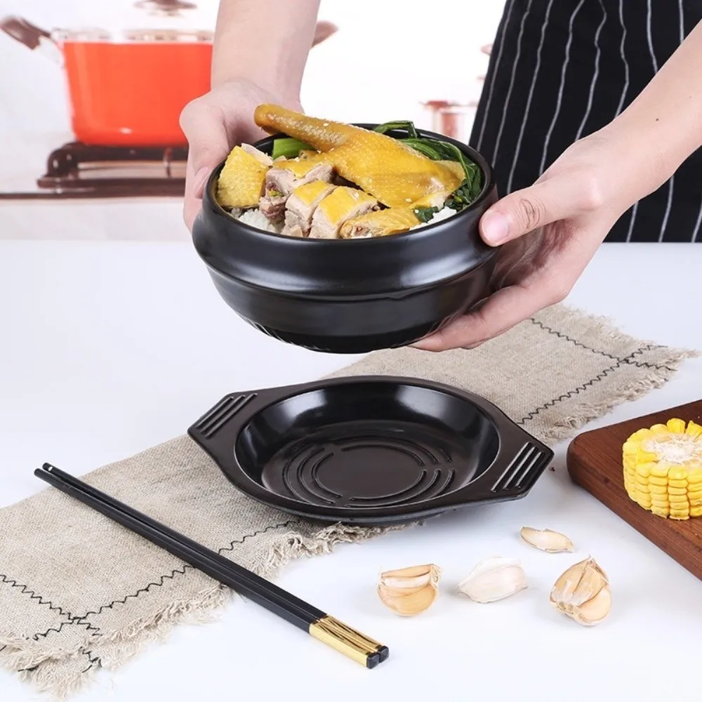 Thickened Korean Stone Pot with Tray Multi-purpose Korean Cuisine Casserole Ceramics High Temperature Mixed Rice Stone Pot
Thickened Korean Stone Pot with Tray Multi-purpose Korean Cuisine Casserole Ceramics High Temperature Mixed Rice Stone Pot