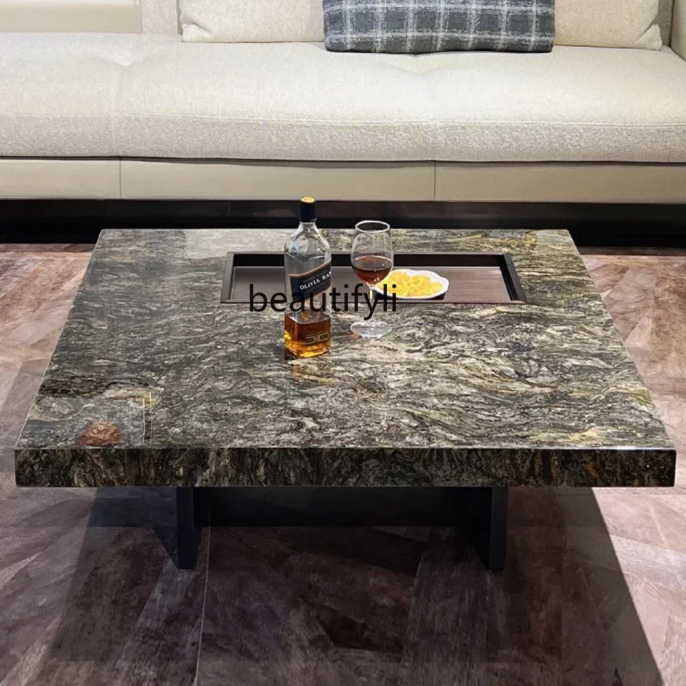 YH03 Natural platinum diamond luxury stone coffee table group living room, modern simple light luxury marble box square coffee t
YH03 Natural platinum diamond luxury stone coffee table group living room, modern simple light luxury marble box square coffee t
