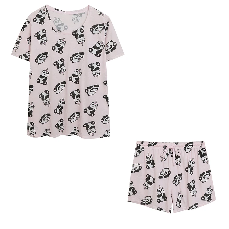 Cute Cartoon Loose Casual Sweet round Neck Short Sleeve T-Shirt Shorts Set Breathable Home Sleepwear Women Cotton Polyester B...
Cute Cartoon Loose Casual Sweet round Neck Short Sleeve T-Shirt Shorts Set Breathable Home Sleepwear Women Cotton Polyester B...