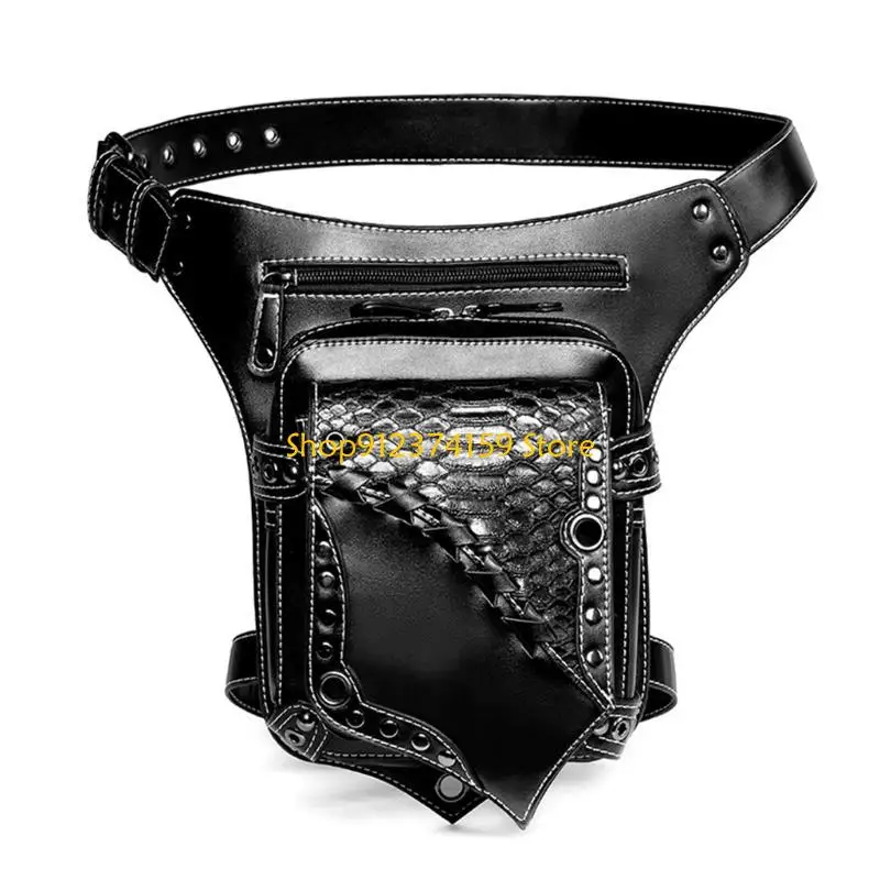 G5AE Women Girls Gothic Waist Bag PU Leather Steampunk Side Bag Travel Purse Black Crossbody PU Leather Bag Purse
G5AE Women Girls Gothic Waist Bag PU Leather Steampunk Side Bag Travel Purse Black Crossbody PU Leather Bag Purse