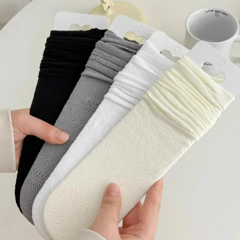 1/3pairs Lolita Sweet White Pile Socks Women Mesh Hollowed Out Thin Nylon Silk Flower Lace Socks Ladies Transparent Crew Socks
1/3pairs Lolita Sweet White Pile Socks Women Mesh Hollowed Out Thin Nylon Silk Flower Lace Socks Ladies Transparent Crew Socks