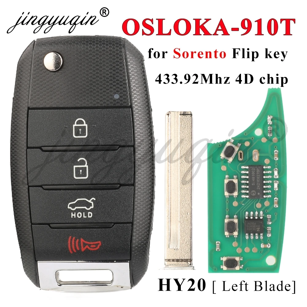 Jingyuqin OSLOKA-910T откидной дистанционный автомобильный ключ для Kia Sorento 95430-C5101 C5100 433 МГц 4D чип складной брелок управления
Jingyuqin OSLOKA-910T откидной дистанционный автомобильный ключ для Kia Sorento 95430-C5101 C5100 433 МГц 4D чип складной брелок управления