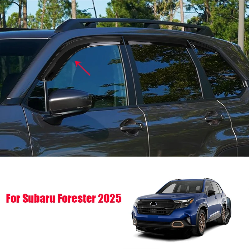 Для Subaru Forester 2025, автомобильные окна, дождевик и дождевик, материал ABS, ярко-черный
Для Subaru Forester 2025, автомобильные окна, дождевик и дождевик, материал ABS, ярко-черный