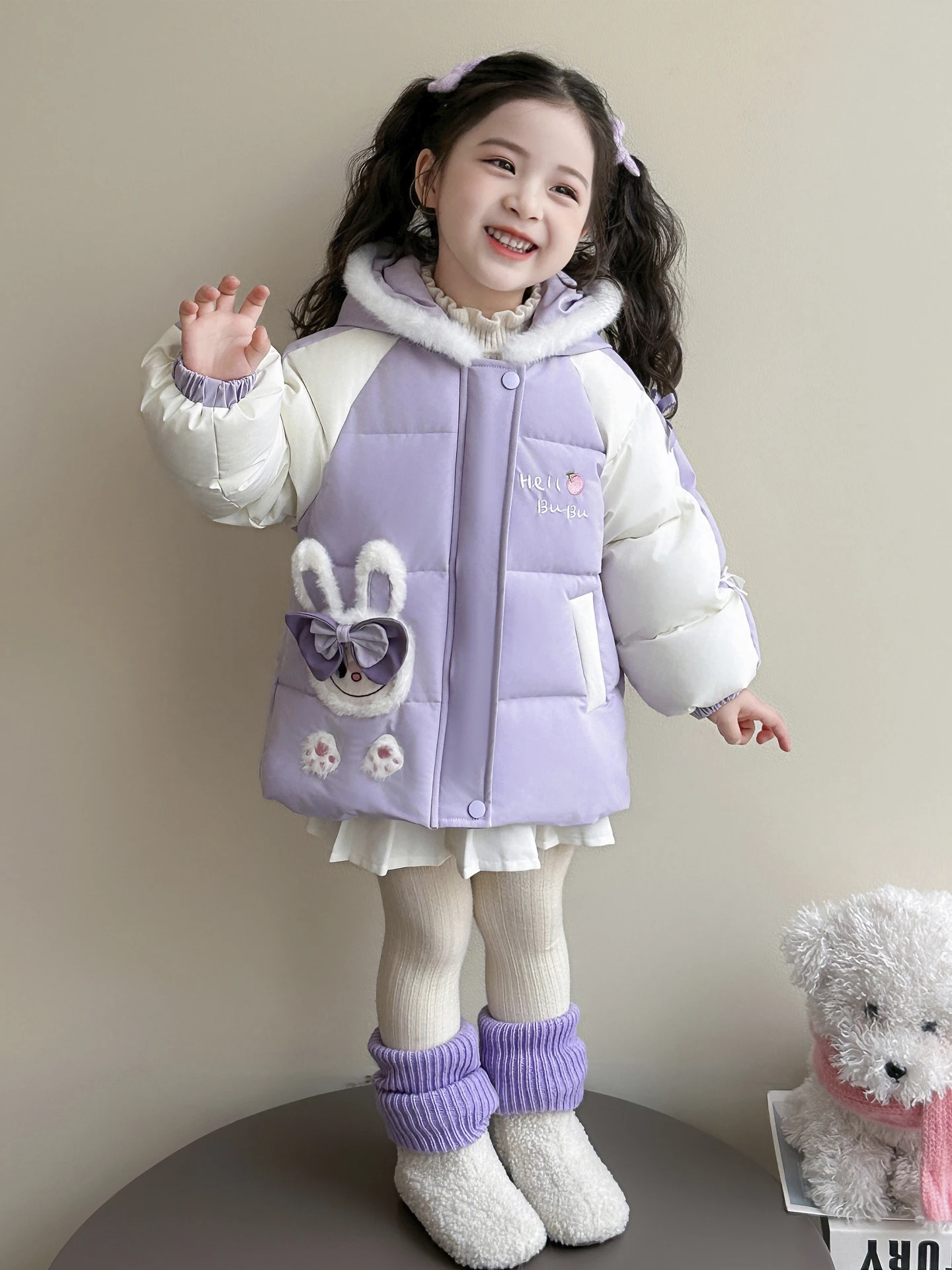 Thiened Cotton Jaet for Little Girls Winter Warm Coat Children's Clothing Soft Cotton Padded Coat Sweet Sle Zipper Closure
Thiened Cotton Jaet for Little Girls Winter Warm Coat Children's Clothing Soft Cotton Padded Coat Sweet Sle Zipper Closure