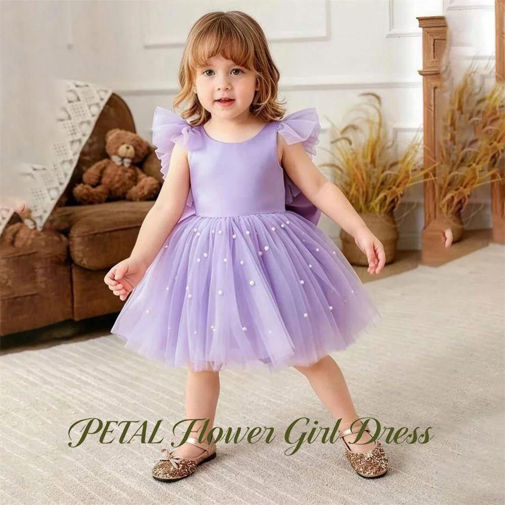 Petal Lavender Purple Flower Girl Dress with Pearls Baby Kids Birthday Dress Puff Sleeve Sweet Pageant Dress for Girl Customized
Petal Lavender Purple Flower Girl Dress with Pearls Baby Kids Birthday Dress Puff Sleeve Sweet Pageant Dress for Girl Customized