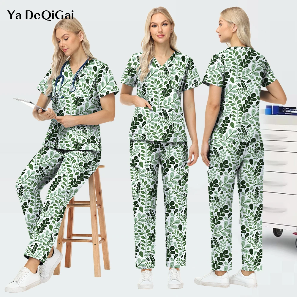 Printed Surgical Uniforms Woman Men Pockets Scrub Top+Pants Medical Nurse Uniform Beauty Salon Workwear Pediatrics Clinical Suit
Printed Surgical Uniforms Woman Men Pockets Scrub Top+Pants Medical Nurse Uniform Beauty Salon Workwear Pediatrics Clinical Suit
