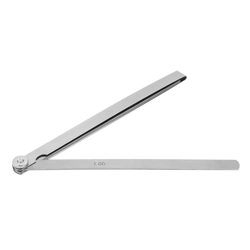 17 Blades Metric Feeler Gauge 12-inch Long / 300mm Stainless Steel Thickness Gauge Marked Metric 0.02-1.00mm
17 Blades Metric Feeler Gauge 12-inch Long / 300mm Stainless Steel Thickness Gauge Marked Metric 0.02-1.00mm