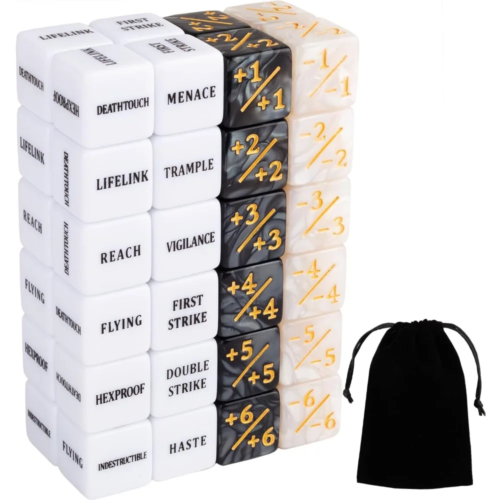 48 Pieces Counter Dice Plus One MTG Dice Counters Set Creature +1 Tokens for MTG, TCG, Magic Card Games Accessories
48 Pieces Counter Dice Plus One MTG Dice Counters Set Creature +1 Tokens for MTG, TCG, Magic Card Games Accessories