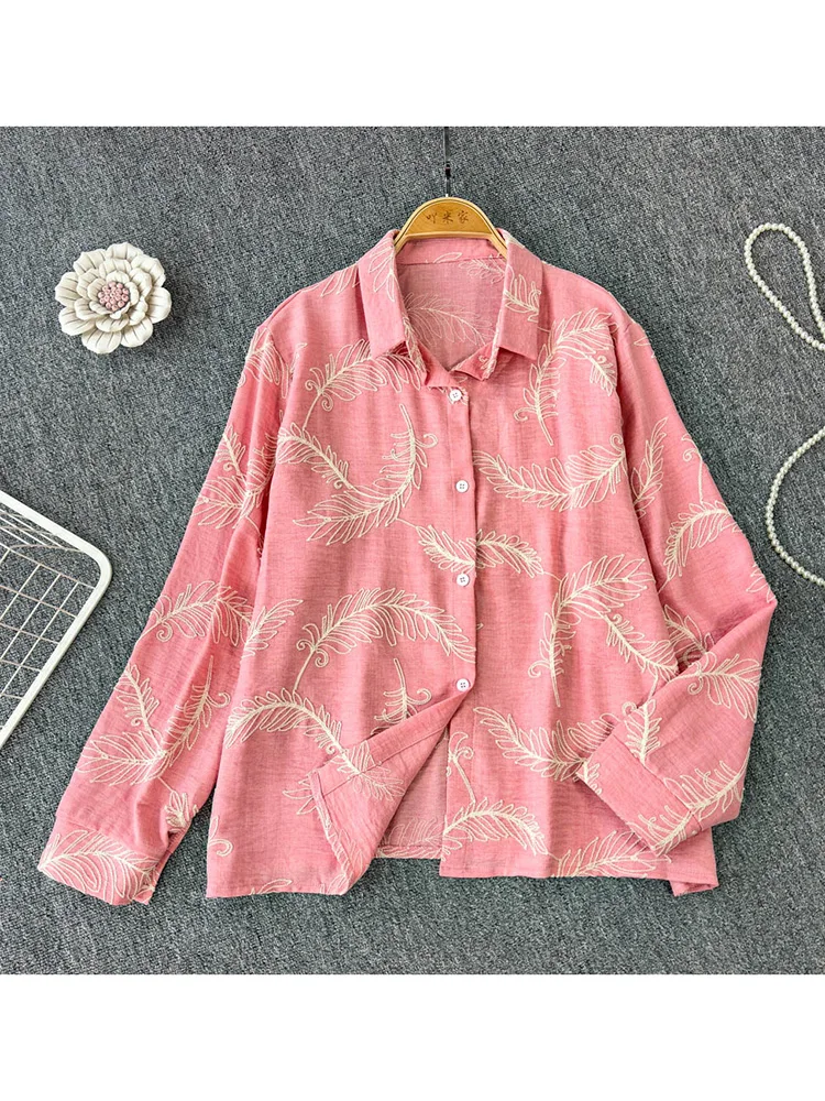 Women Spring Shirt Korean Version 2025 New Long Sleeved Loose Casual Versatile Lapel Design Sense Embroidered Top BL108
Women Spring Shirt Korean Version 2025 New Long Sleeved Loose Casual Versatile Lapel Design Sense Embroidered Top BL108