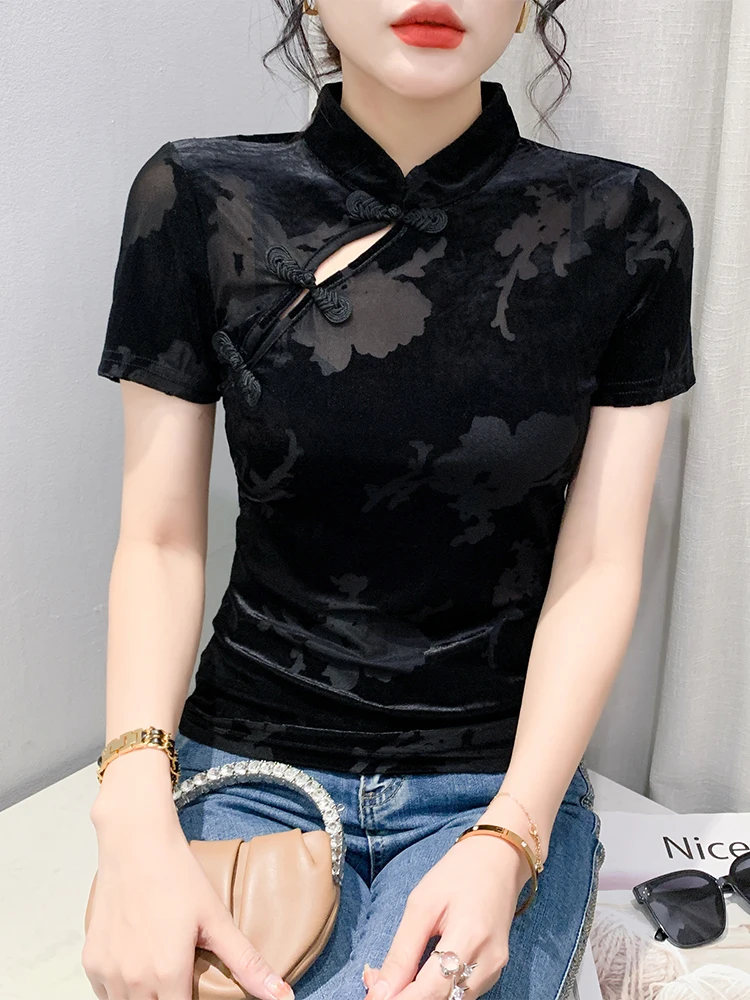 Sexy Me T-irt Women's ort Sve Retro Button up Top Ele Slimming Summer Faion Korean Sle Pure Color Commute Wind
Sexy Me T-irt Women's ort Sve Retro Button up Top Ele Slimming Summer Faion Korean Sle Pure Color Commute Wind