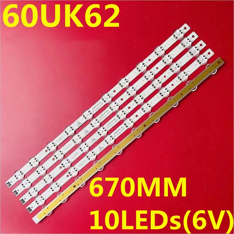 5PCS LED Backlight Strip For 60UK62 10LED_SVL600A43 EAV64252301 60UK6090PUA 60UK6200PSA
5PCS LED Backlight Strip For 60UK62 10LED_SVL600A43 EAV64252301 60UK6090PUA 60UK6200PSA