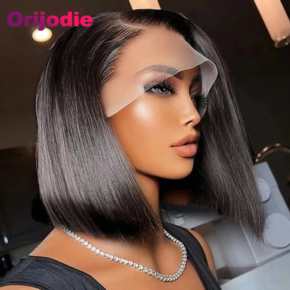 Black 13x4 Full Lace Frontal Straight Human Hair Wigs Brazilian Transparent Natural color Wig for Women Pre Plucked 180 Density
Black 13x4 Full Lace Frontal Straight Human Hair Wigs Brazilian Transparent Natural color Wig for Women Pre Plucked 180 Density