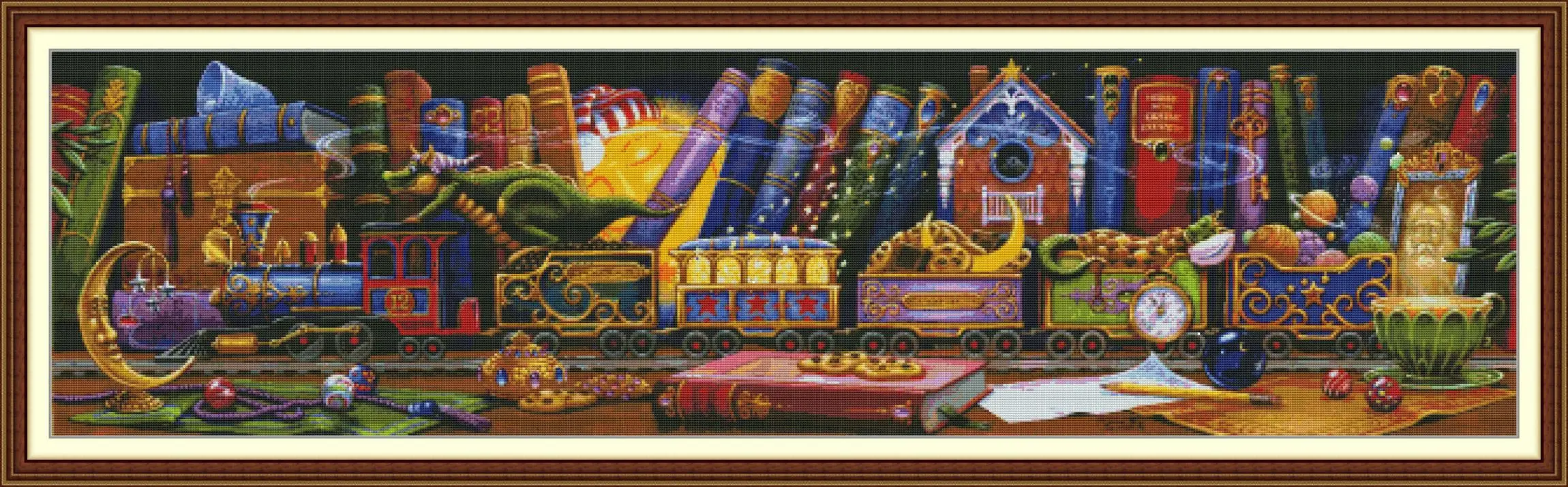 Maydear Full Cross Stitch Kit,11CT/14CT/16CT/9CT Aida Fabric,DMC Threads Sewing Pattern Embroidery Set-Dream train
Maydear Full Cross Stitch Kit,11CT/14CT/16CT/9CT Aida Fabric,DMC Threads Sewing Pattern Embroidery Set-Dream train