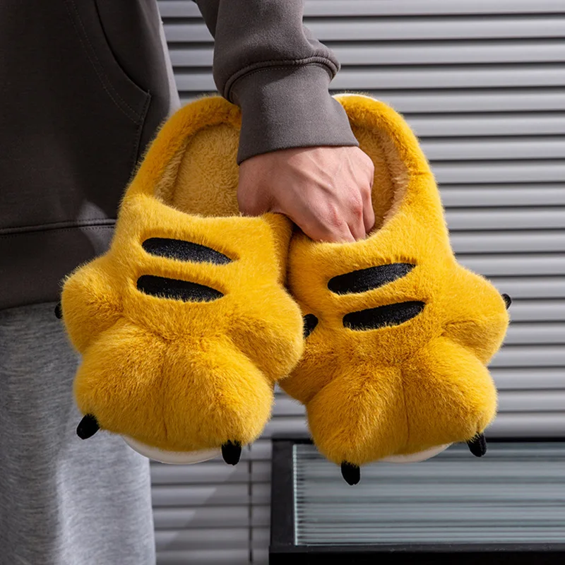Cute Tiger Paw Plush Cotton Slippers Winter Warm Furry Non-slip Indoor House Shoes for Women Men Cozy Bedroom Slippers for Men
Cute Tiger Paw Plush Cotton Slippers Winter Warm Furry Non-slip Indoor House Shoes for Women Men Cozy Bedroom Slippers for Men