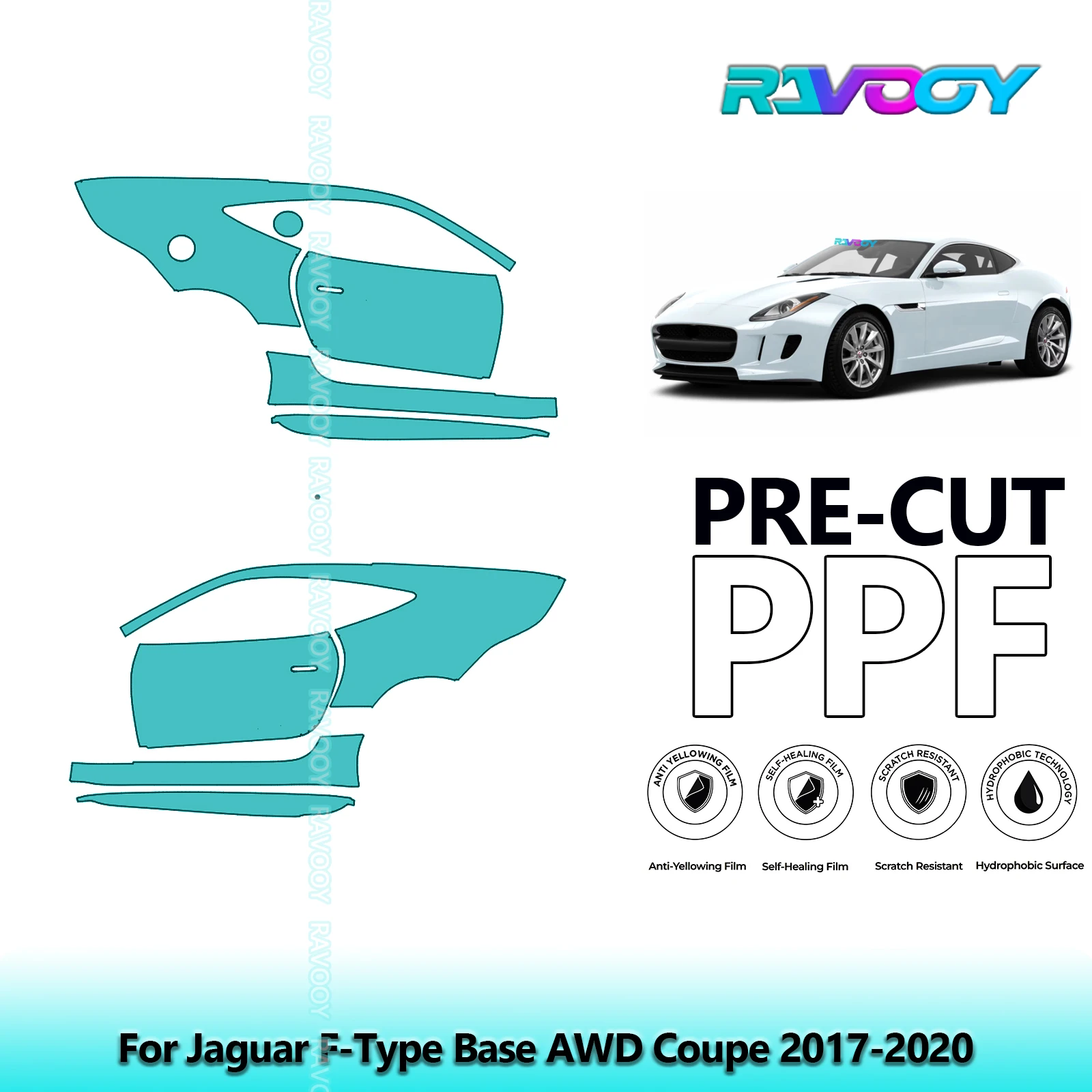 For Jaguar F-Type Base AWD Coupe 2017-2020 8.5mil Clear Matte Pre-Cut PPF Door & A/B Pillar Kit TPU Paint Protection Film Set
For Jaguar F-Type Base AWD Coupe 2017-2020 8.5mil Clear Matte Pre-Cut PPF Door & A/B Pillar Kit TPU Paint Protection Film Set
