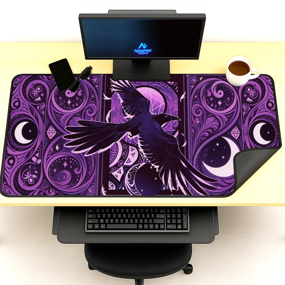 Gothic Mouse Pad Big Mousepad Gaming Desk Mat Purple Crescent Moon Raven 120x60 Fantasy Ornamental Desktop Mat Mousemat Pad
Gothic Mouse Pad Big Mousepad Gaming Desk Mat Purple Crescent Moon Raven 120x60 Fantasy Ornamental Desktop Mat Mousemat Pad