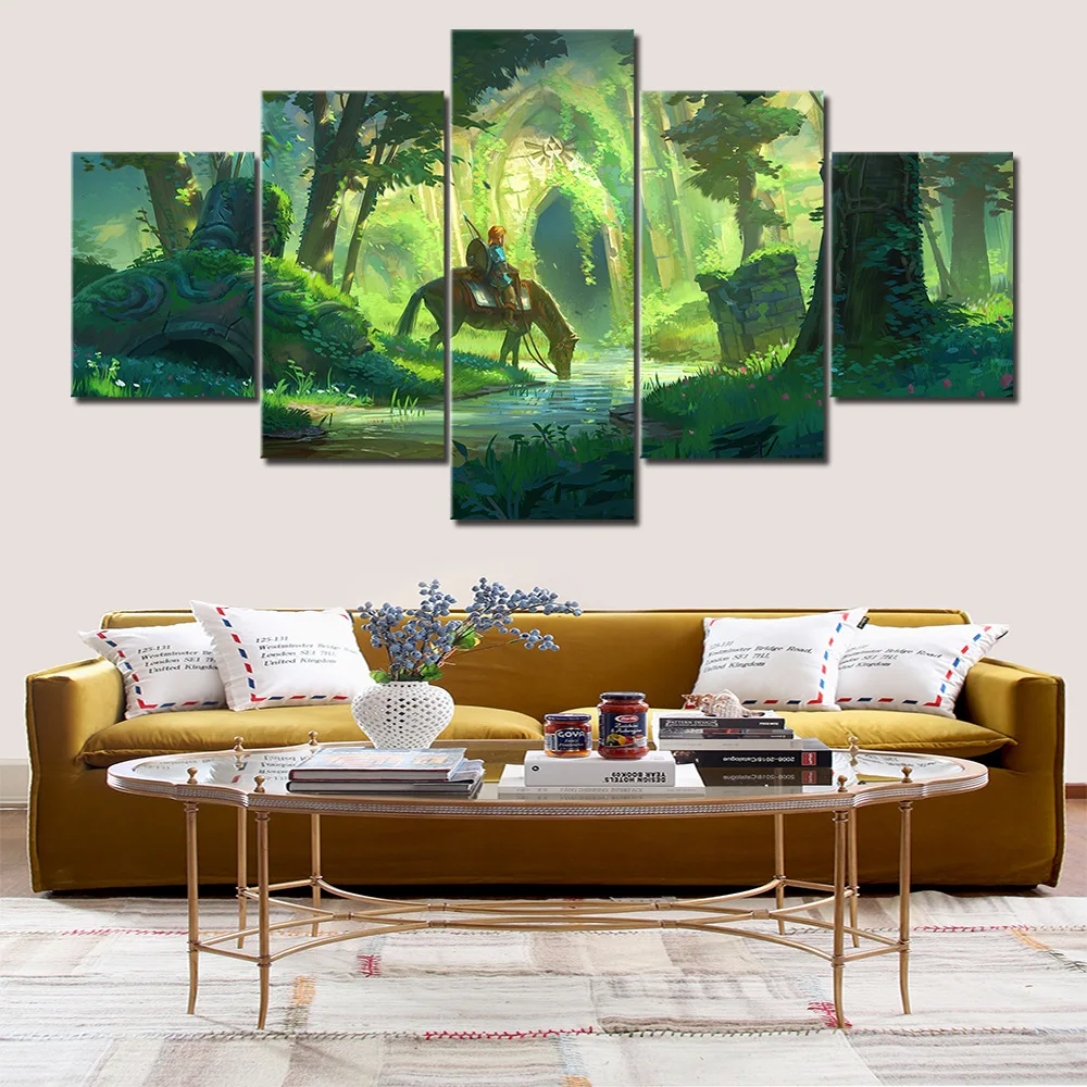 Electronic game abstract poster canvas 5-piece wall art core printing living room bedroom home decoration
Electronic game abstract poster canvas 5-piece wall art core printing living room bedroom home decoration