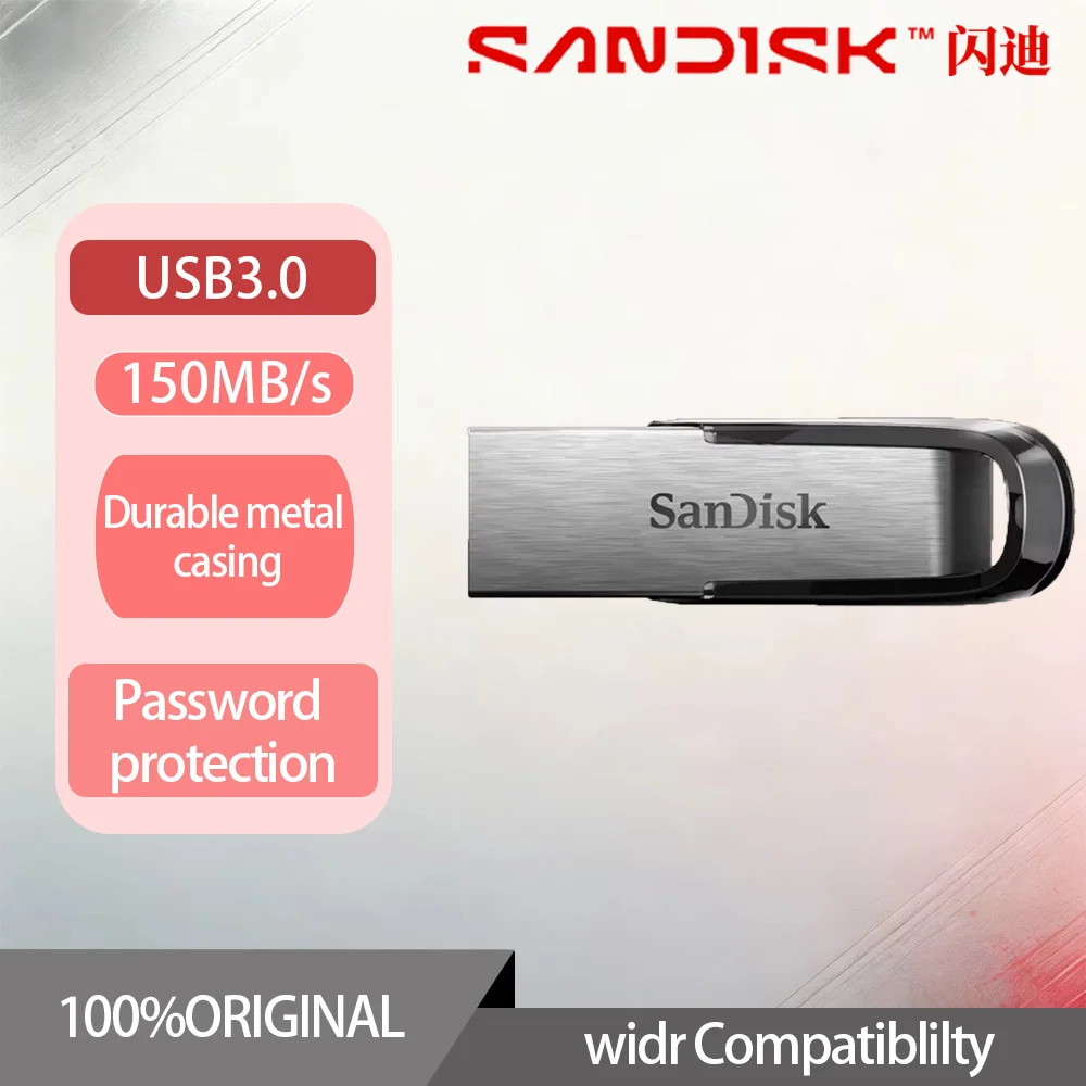 SanDisk CZ73 USB 3.0 Pendrive 128GB USB Flash Drive 16GB 32GB 64GB Metal Pen Drive 512GB USB3.0 Stick 256GB 150MB/S Key Memory S
SanDisk CZ73 USB 3.0 Pendrive 128GB USB Flash Drive 16GB 32GB 64GB Metal Pen Drive 512GB USB3.0 Stick 256GB 150MB/S Key Memory S