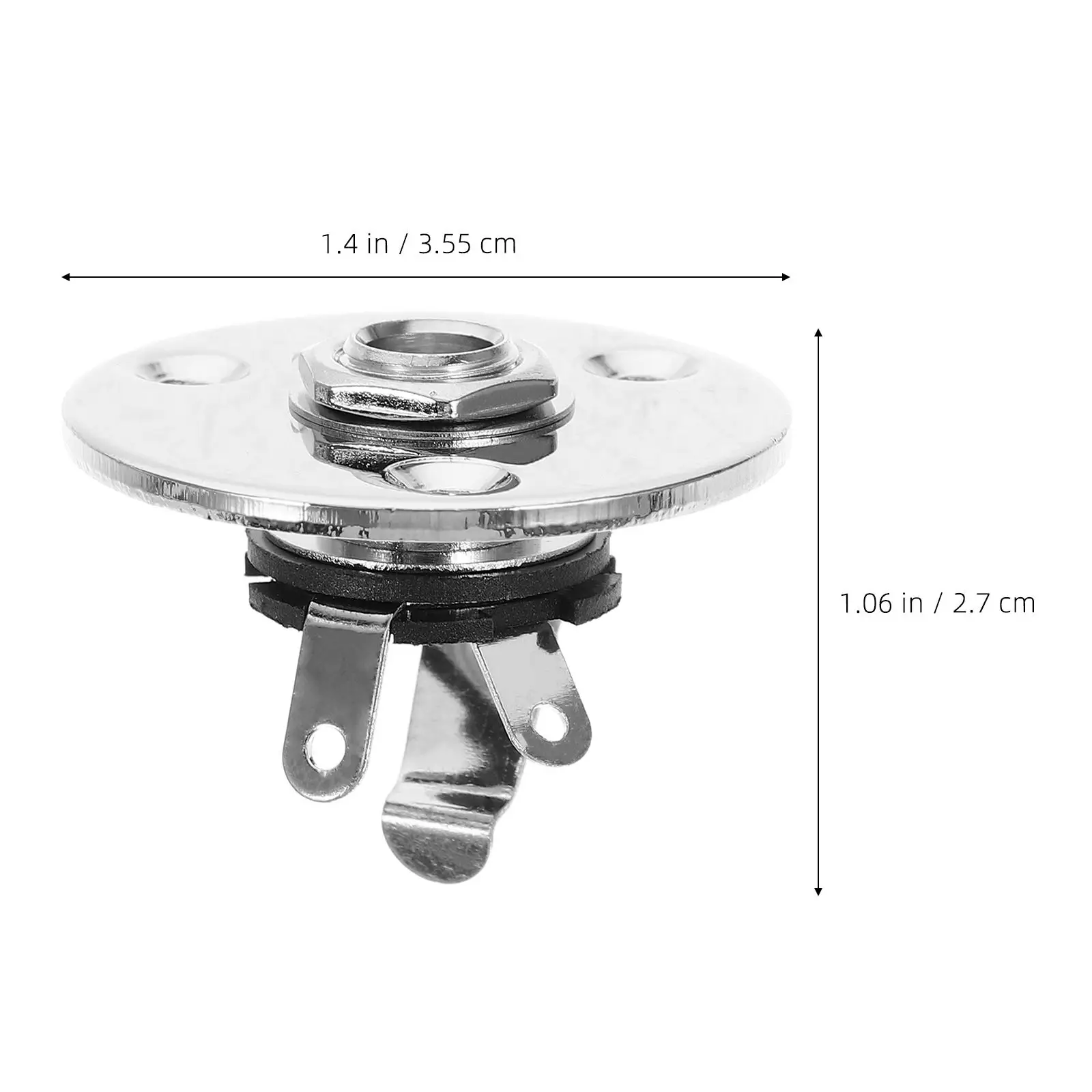 Round 1/4 Inch 6.35mm Guitar Jack Plug Socket Guitar Pickup Output Input Jack Plug with Jack Plate Screws for Electric Guitar Ba
Round 1/4 Inch 6.35mm Guitar Jack Plug Socket Guitar Pickup Output Input Jack Plug with Jack Plate Screws for Electric Guitar Ba