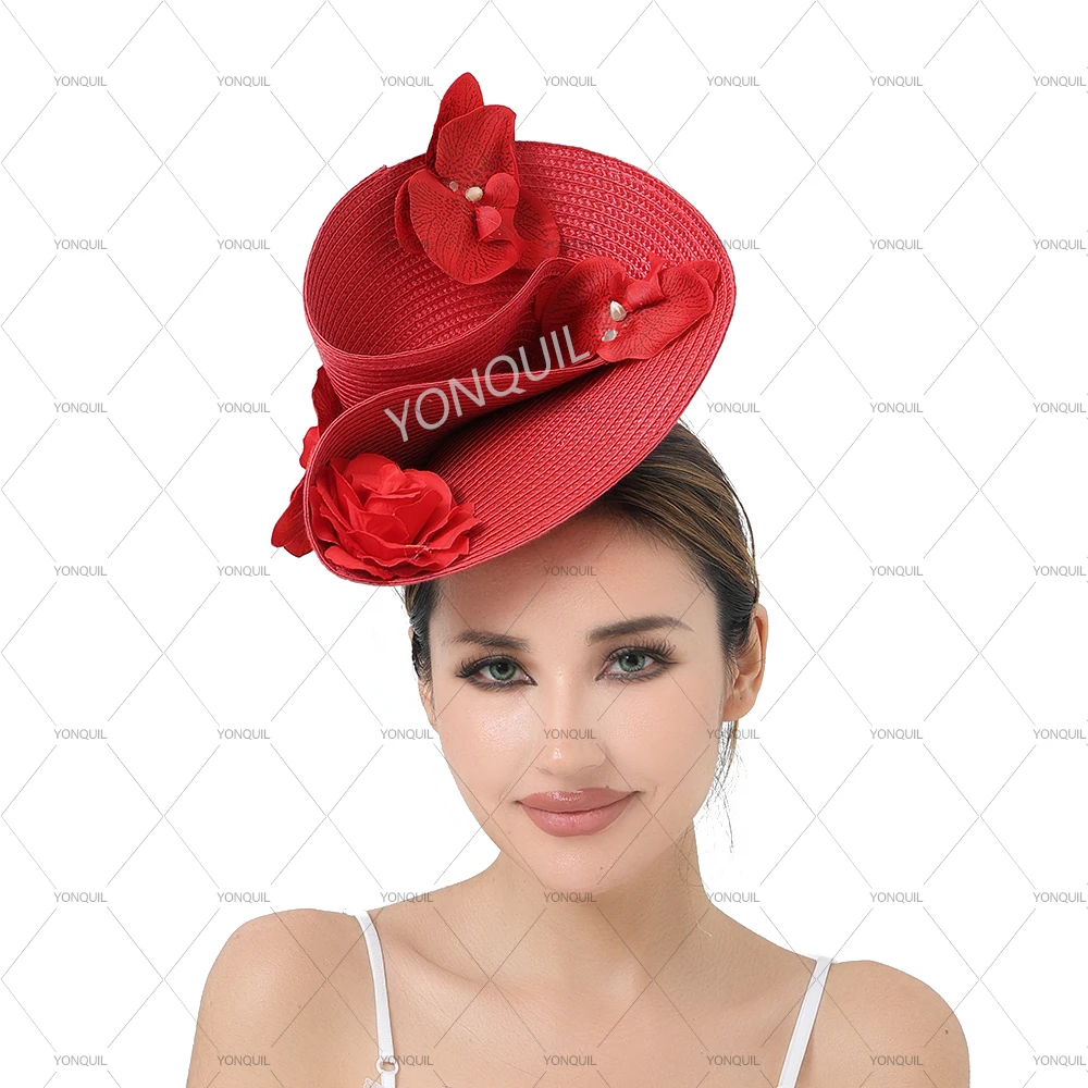 Women Deluxe Feather Flower Wedding Hat High Quality Straw Kentucky Derby Hats Deluxe Premium Bride Fascinators for Ladies
Women Deluxe Feather Flower Wedding Hat High Quality Straw Kentucky Derby Hats Deluxe Premium Bride Fascinators for Ladies