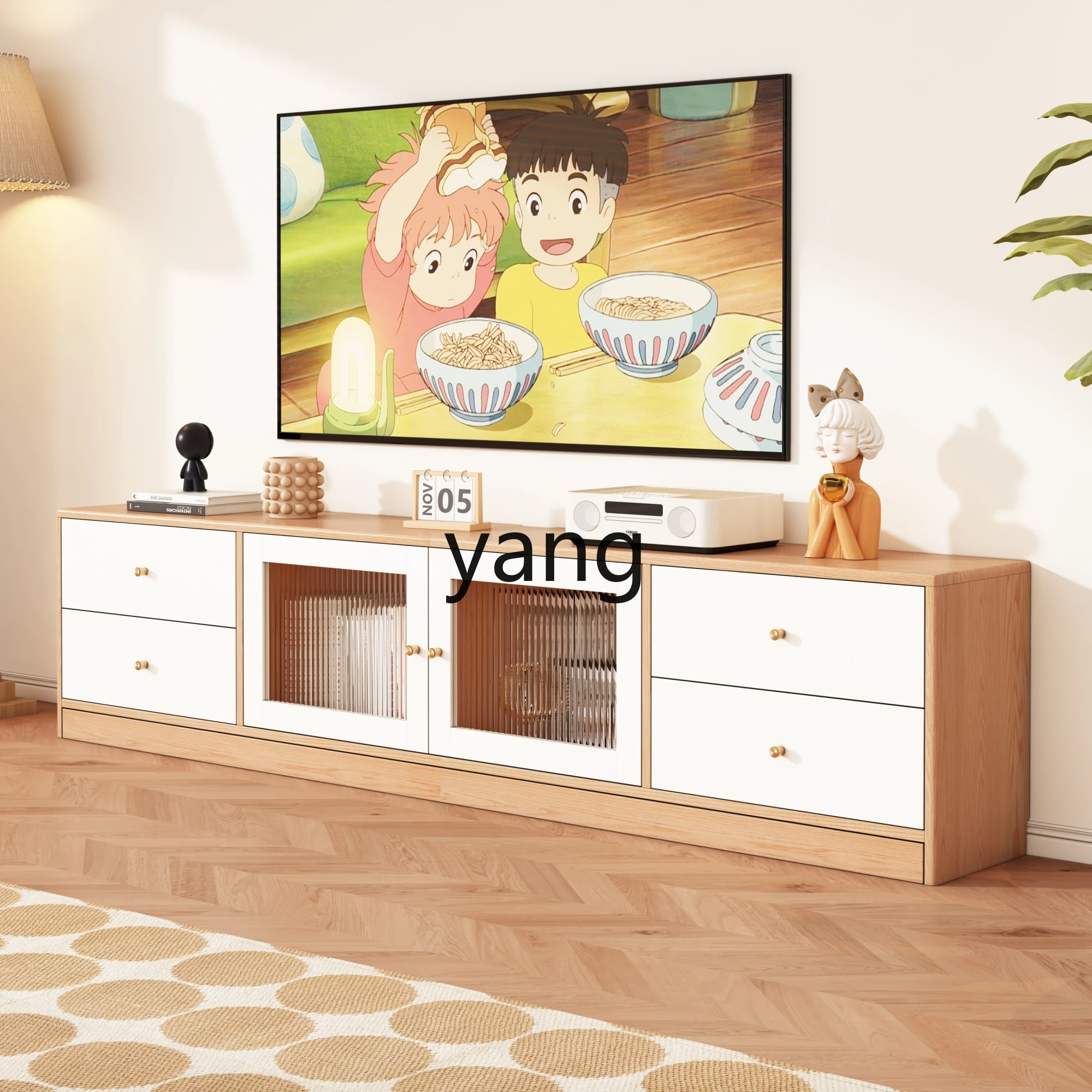 Lmm household Japanese log wind tea TV cabinet combination small apartment
Lmm household Japanese log wind tea TV cabinet combination small apartment