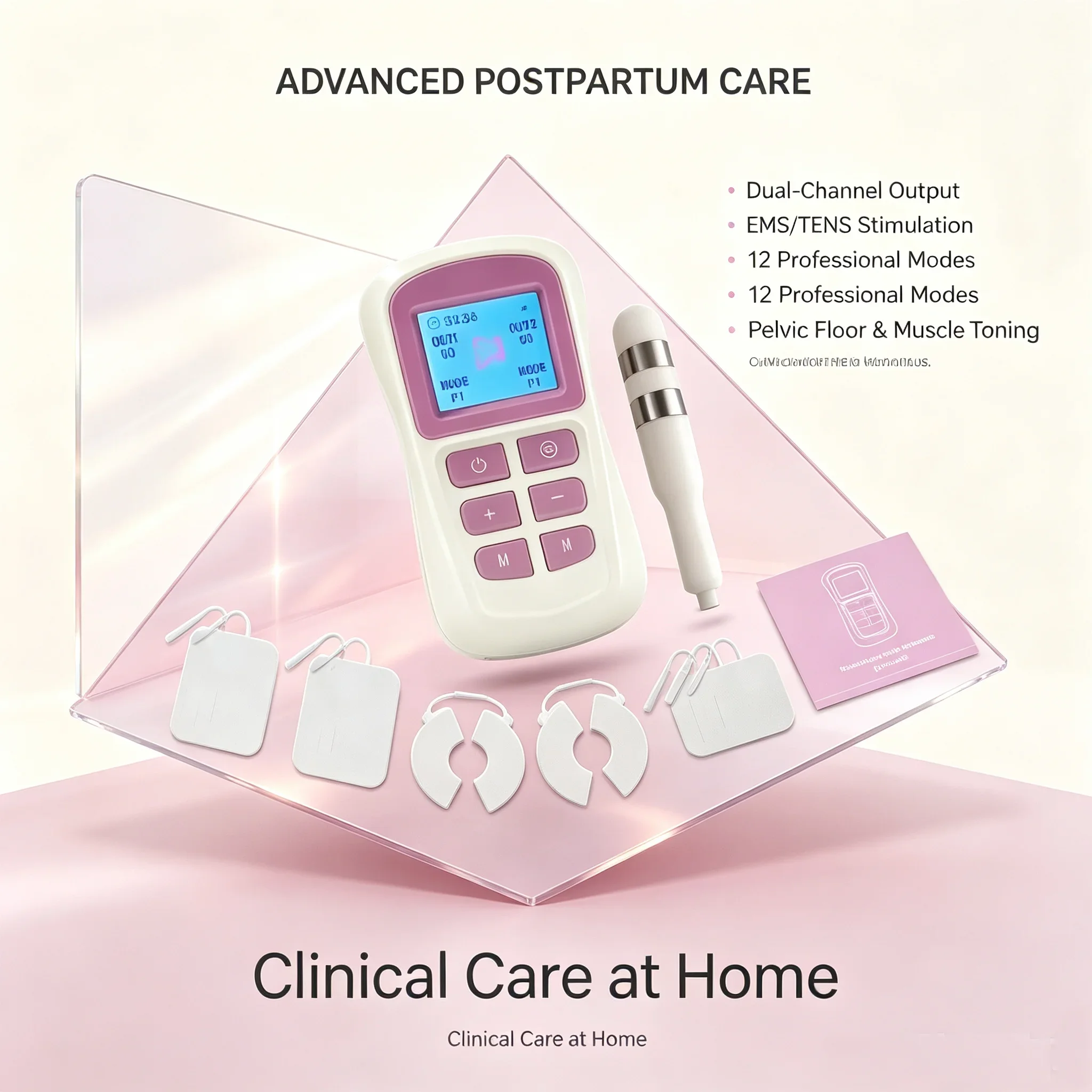Home Use Dual‑Channel Pelvic Floor Muscle Stimulator EMS‑TENS Postpartum Repair Device for Diastasis Recti & Body Relax
Home Use Dual‑Channel Pelvic Floor Muscle Stimulator EMS‑TENS Postpartum Repair Device for Diastasis Recti & Body Relax