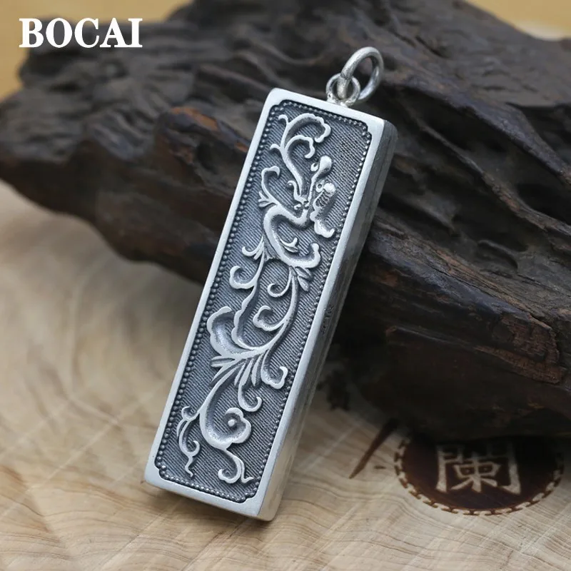 BOCAI новые серебряные украшения S990, винтажные китайские фигурки цветка дракона, мужской кулон, модные ювелирные аксессуары
BOCAI новые серебряные украшения S990, винтажные китайские фигурки цветка дракона, мужской кулон, модные ювелирные аксессуары