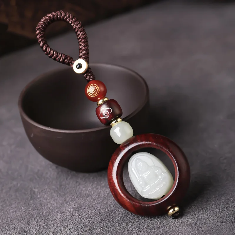 Hetian Jade Zodiac Buddha Car Keychain New Style Red Sandalwood Phone Charm for Men 2026 Gifts
Hetian Jade Zodiac Buddha Car Keychain New Style Red Sandalwood Phone Charm for Men 2026 Gifts