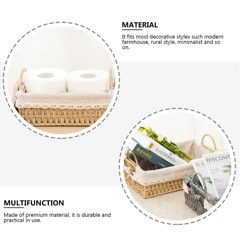 Woven Storage Baskets Handmade Small Decorative Rope Fruit Basket Flower Container Natural Color Durability Practical Dry
Woven Storage Baskets Handmade Small Decorative Rope Fruit Basket Flower Container Natural Color Durability Practical Dry